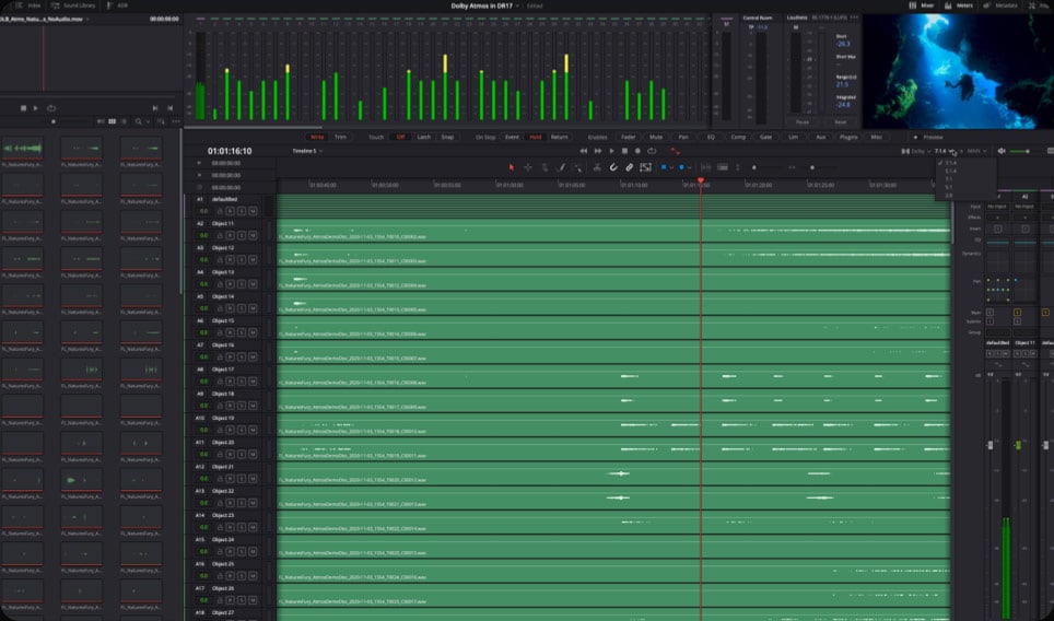 DaVinci Resolve Studio – Immersiver Ton und Dolby Atmos