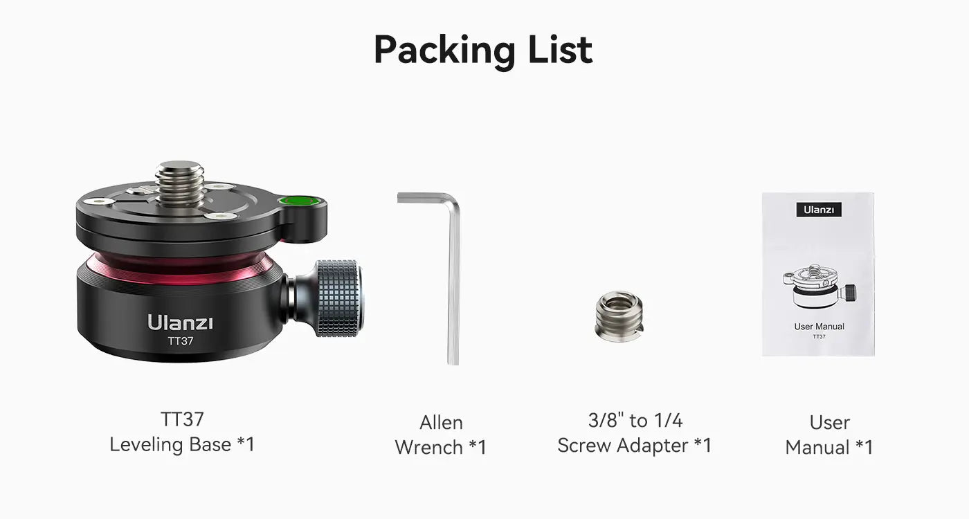Ulanzi TT37 Mini Leveling Base for Tripod Head