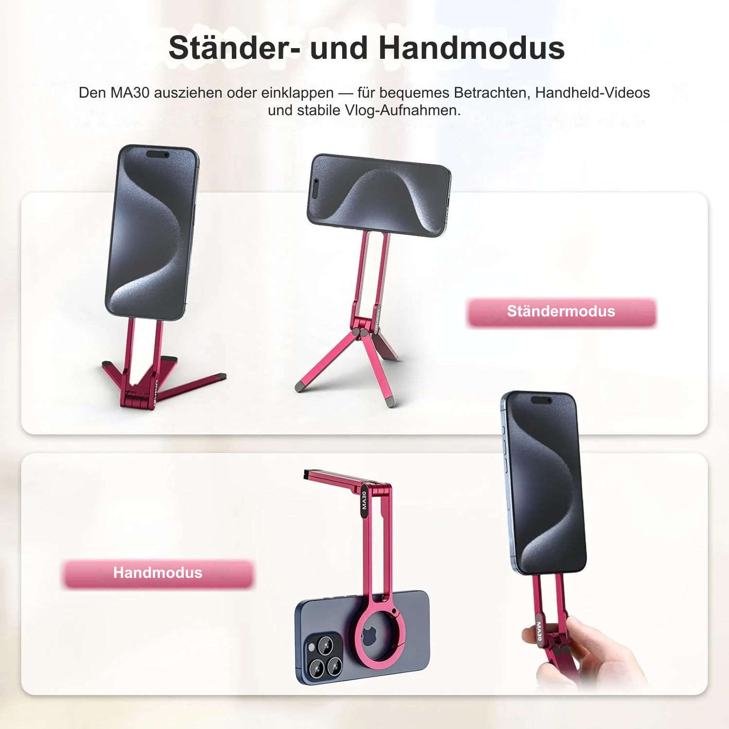 Ständer- und Handmodus