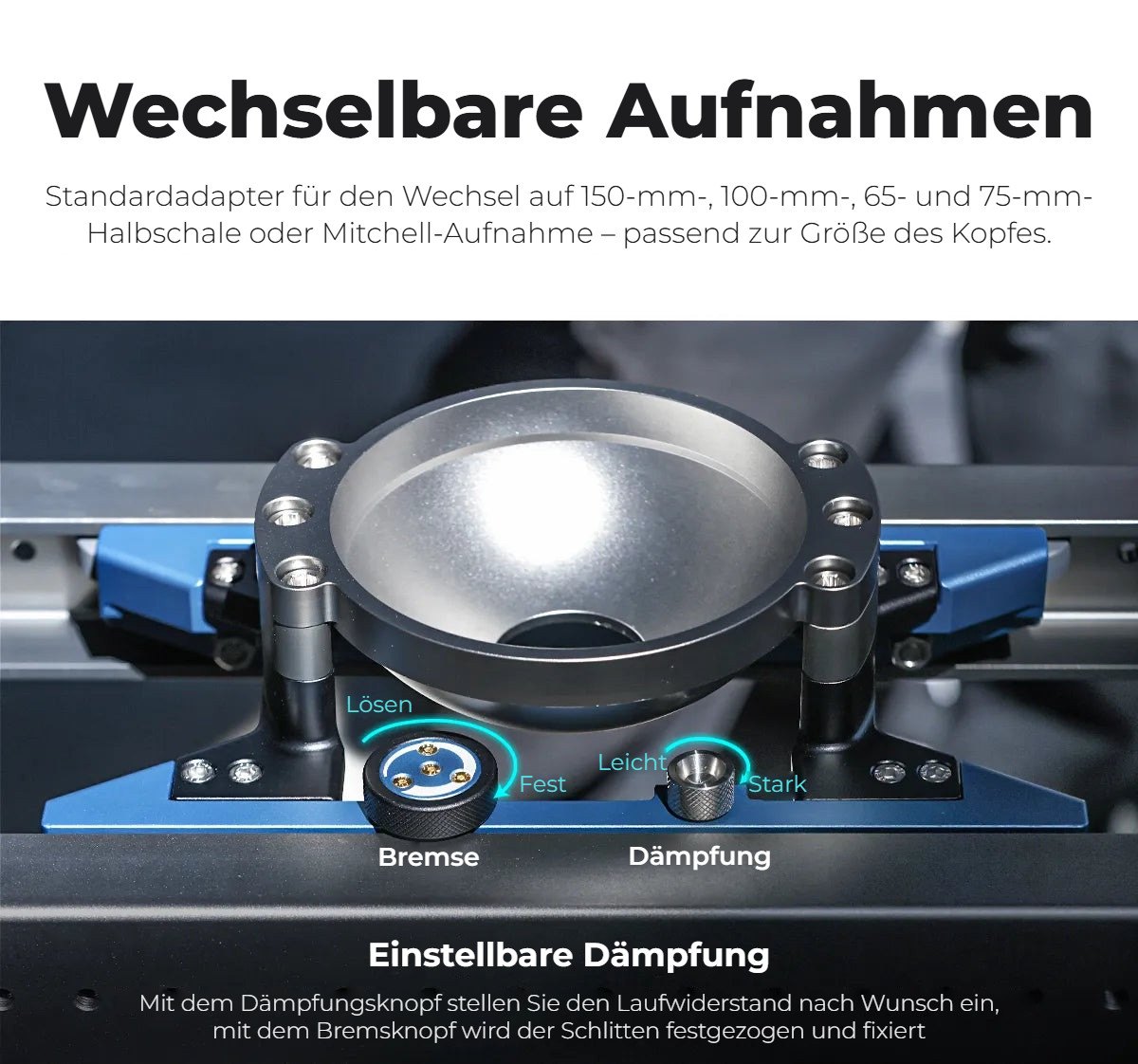 Bremse und einstellbare Dämpfung