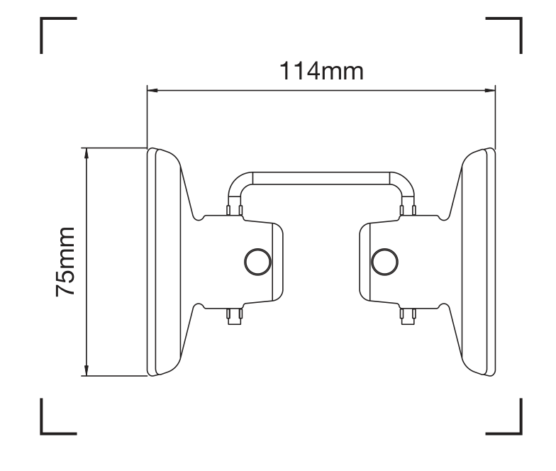 Maßzeichnung der Manfrotto 375 Klemme