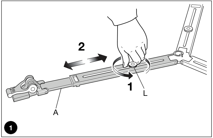 Manfrotto 165 – Armlänge einstellen