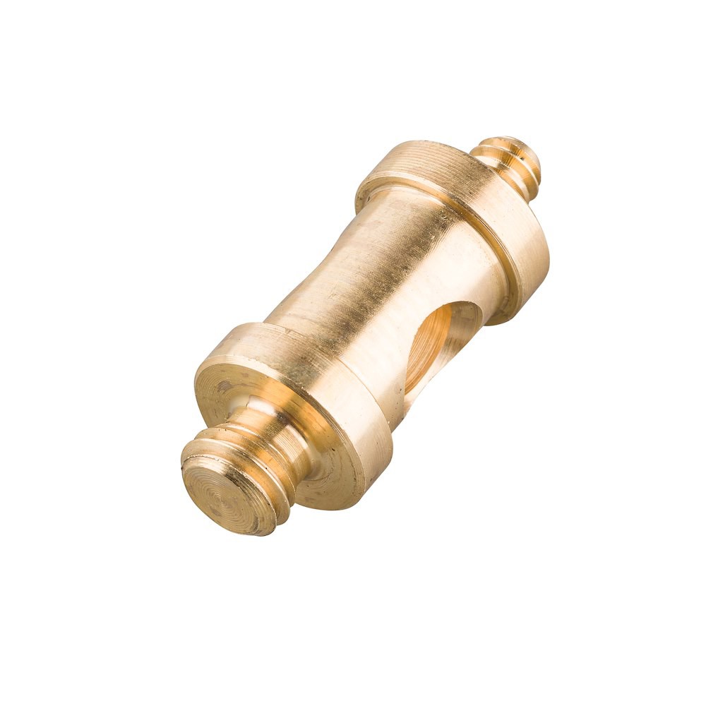 Detail der Gewinde und des 16-mm-Zapfens am Manfrotto 118