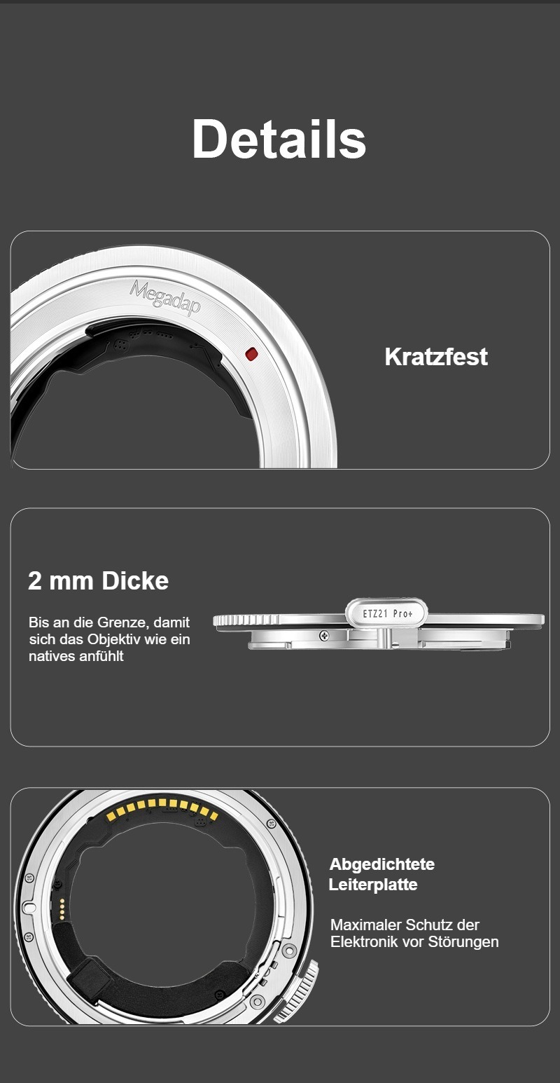 Megadap ETZ21 Pro+ – Nur 2 mm dick, abgedichtete Elektronik