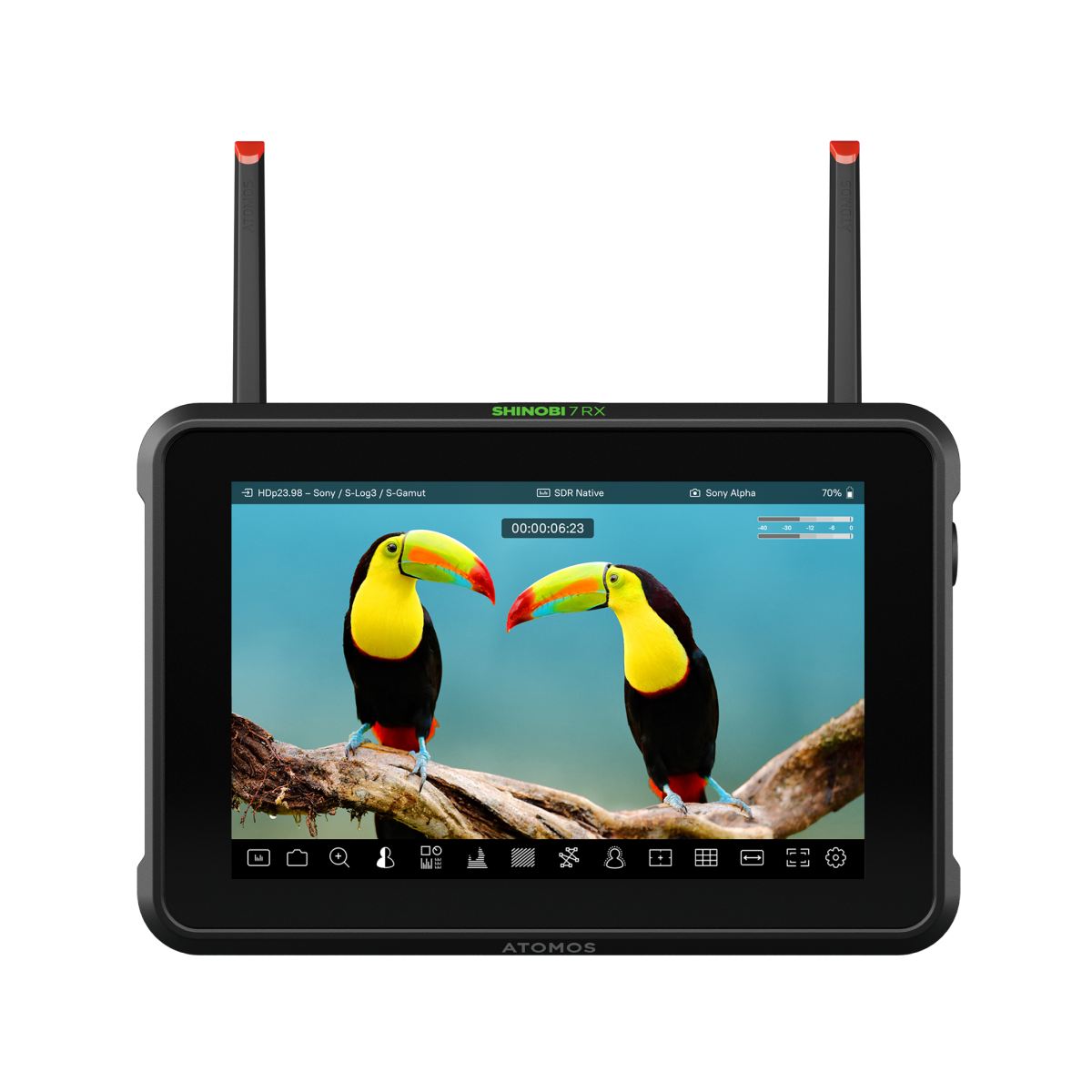 Atomos Shinobi 7 RX Monitor, Vorderansicht