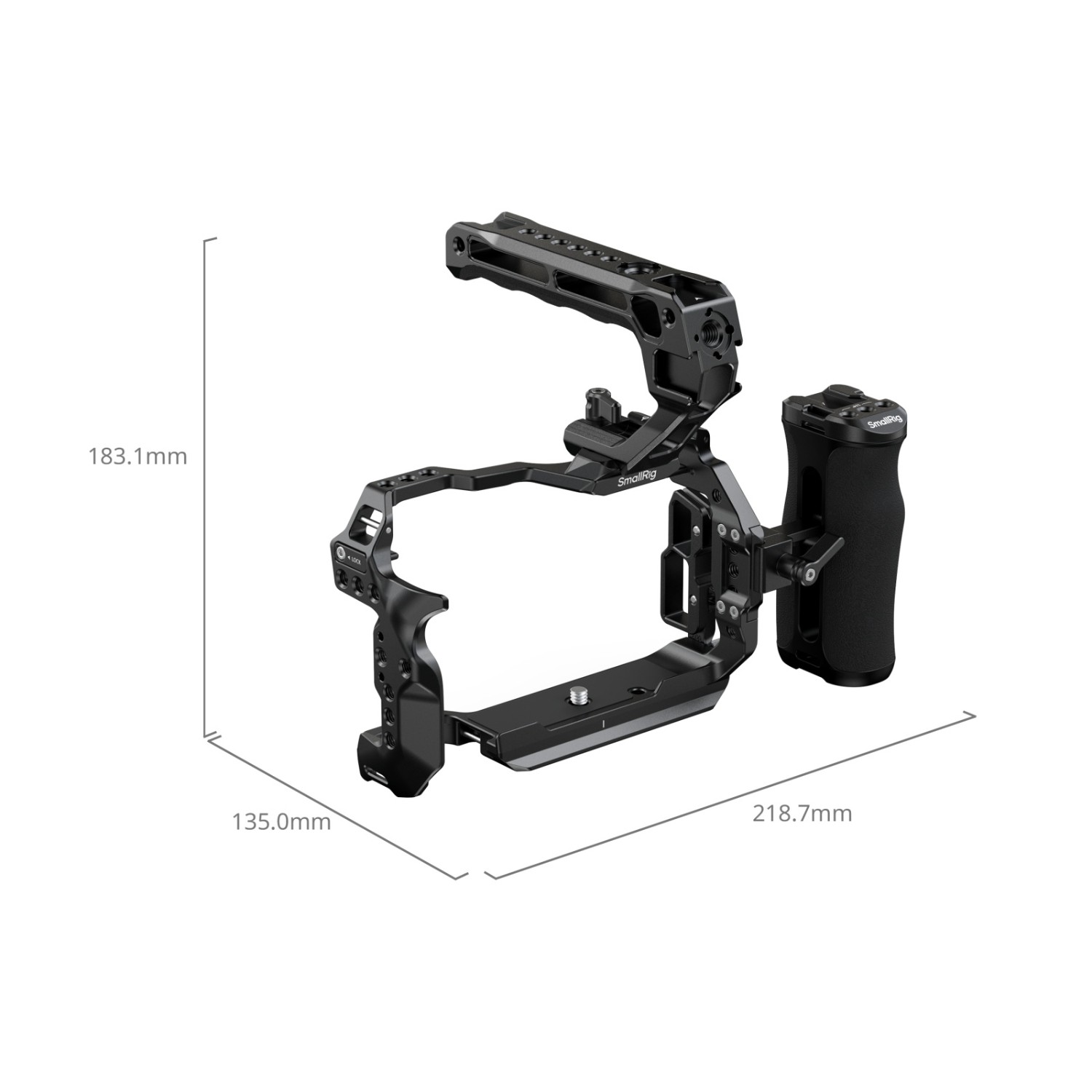 Detail des SmallRig 5956 Käfigs mit Befestigungspunkten