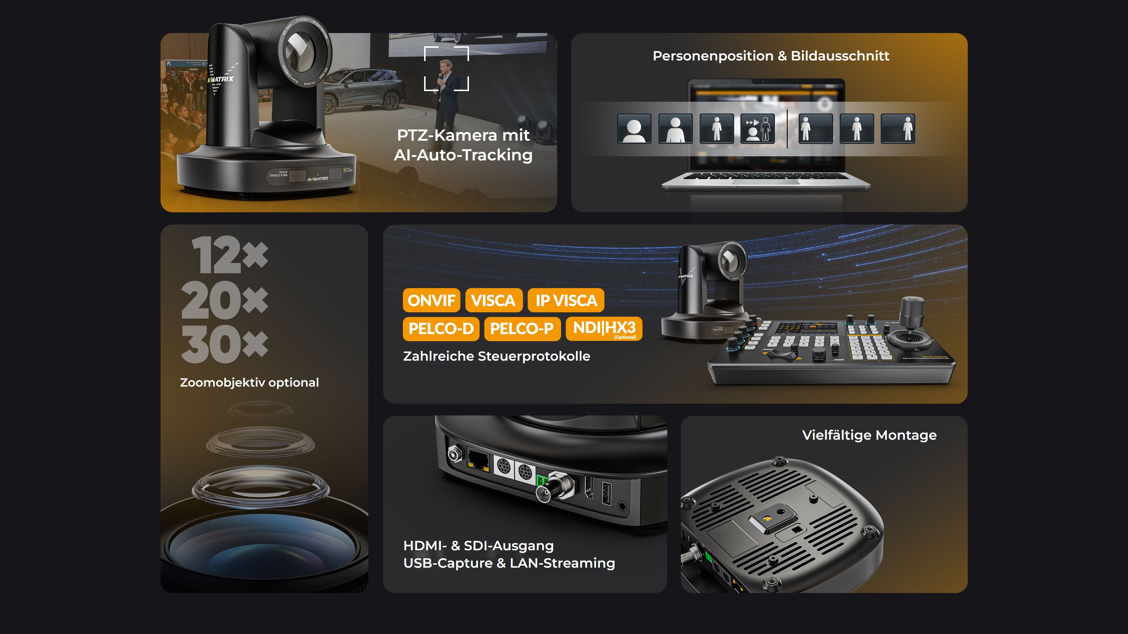 AVMatrix PTZ Camera EAGLE P12A-NDI