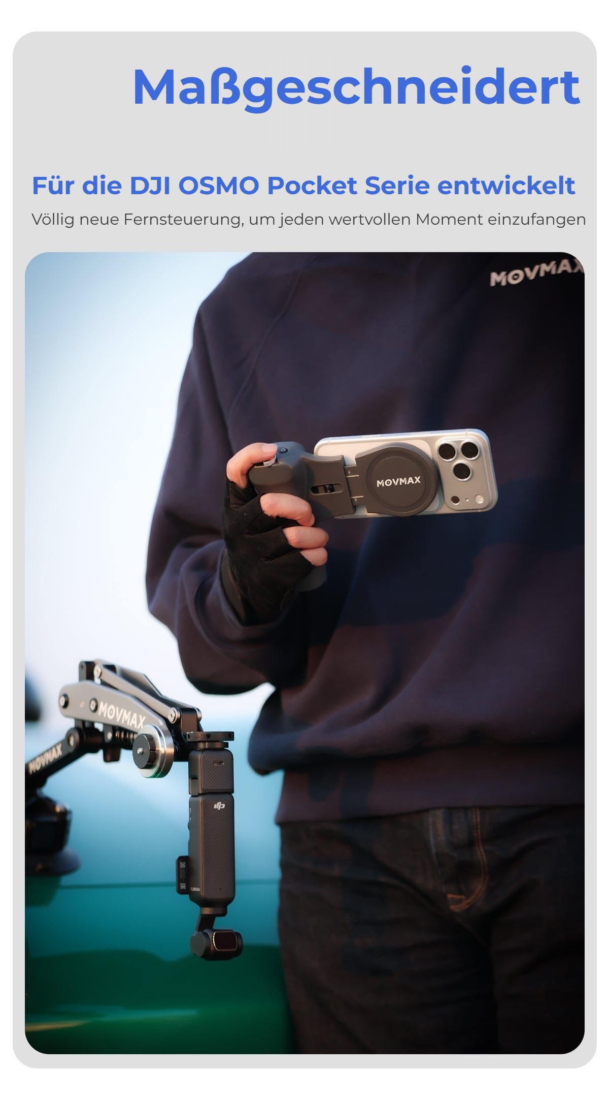 Für die DJI Osmo Pocket Serie entwickelt