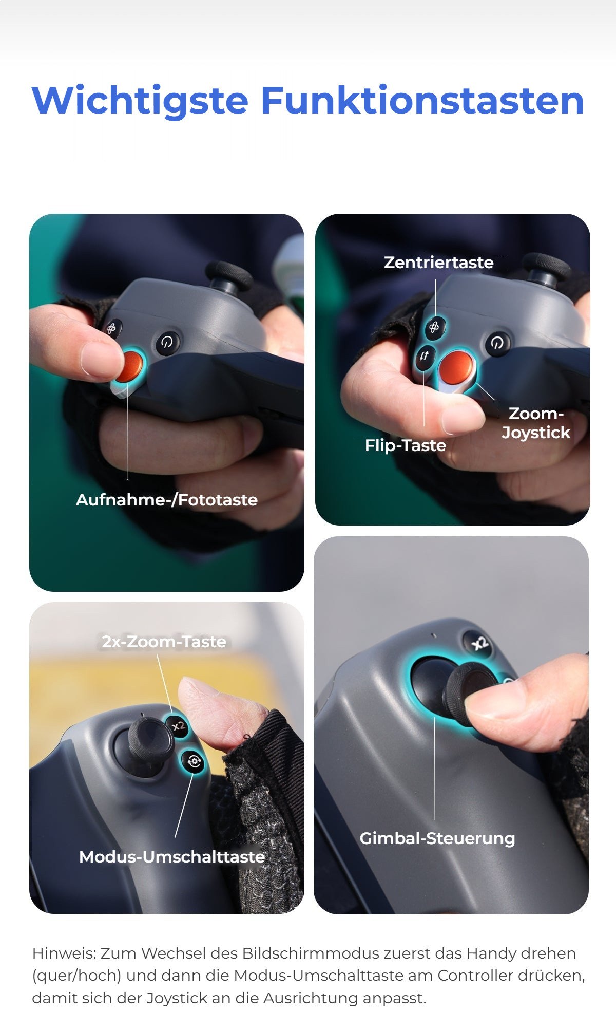 Wichtigste Funktionstasten