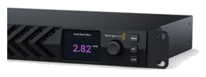Blackmagic Design Cloud Store Ultra 24TB – LCD und Speicherstatus direkt am Gerät