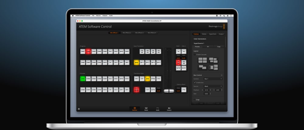 ATEM 4 M/E Constellation IP – Software und Hardware-Panels