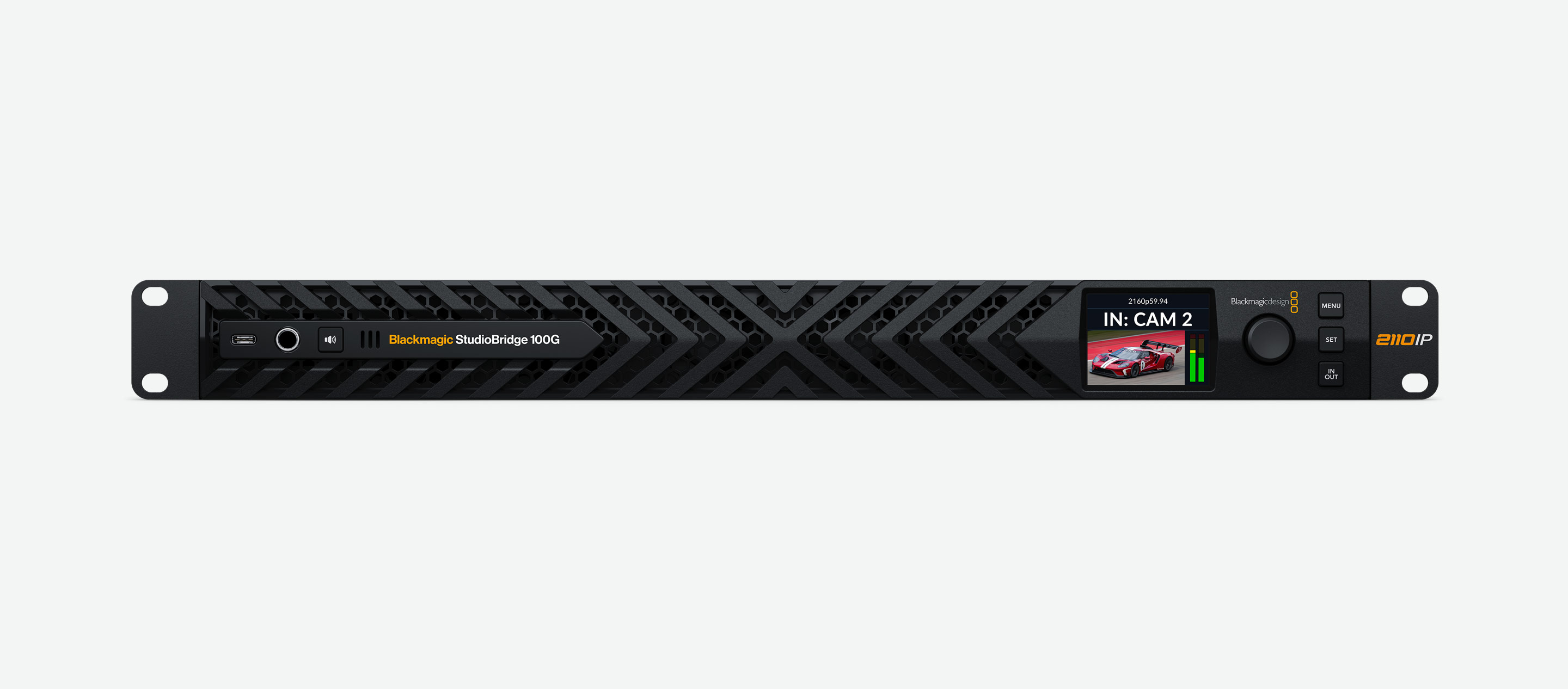 Blackmagic StudioBridge 100G – Vorderansicht