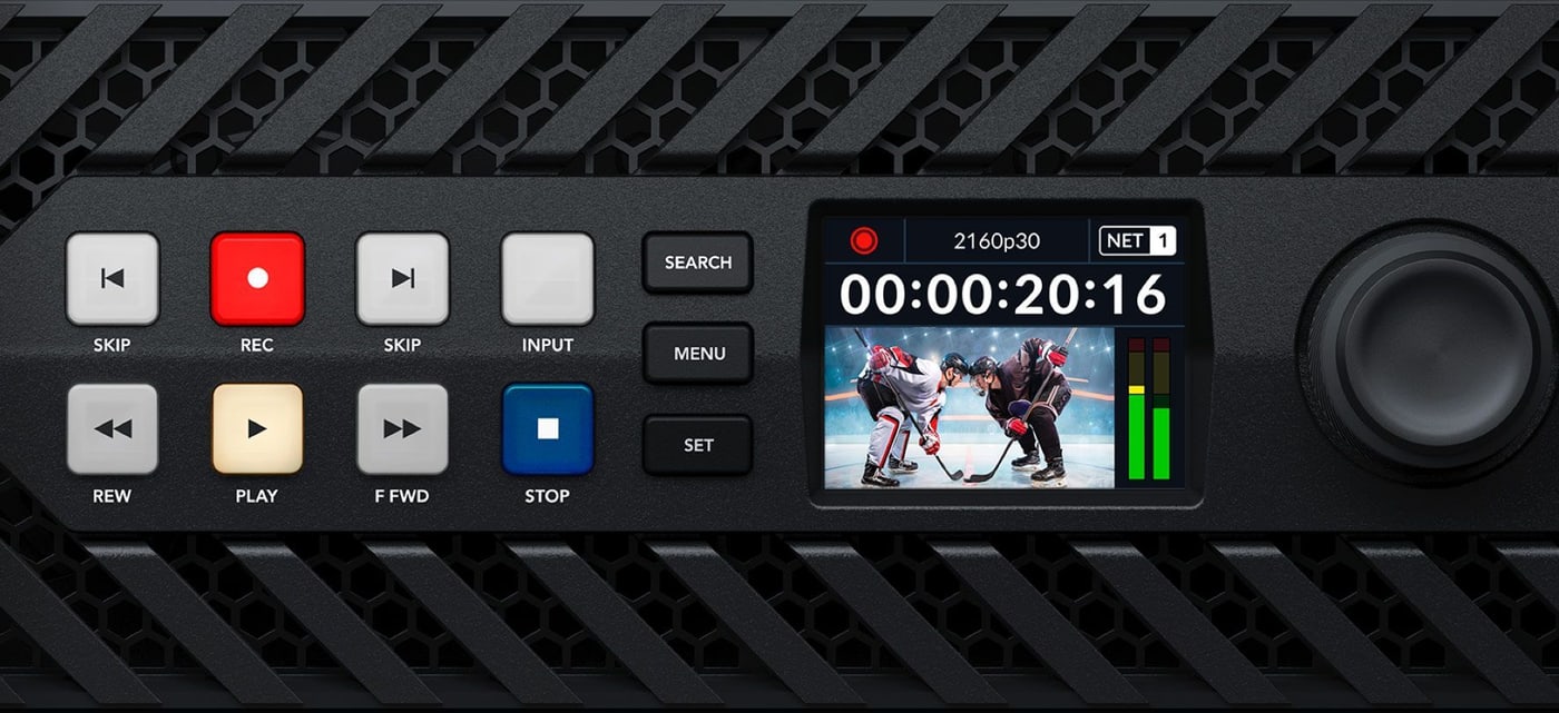 HyperDeck ISO Recorder 100G – Klassische Bedienung eines Broadcast-Rekorders