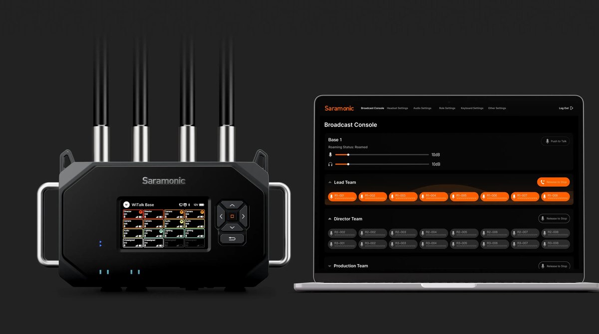 Saramonic WiTalk BASE-V16 – Steuerung per Browser, App oder PC