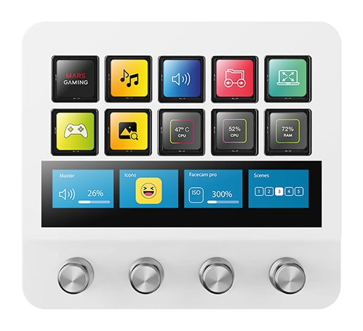 Mars Gaming MSD-PRO – 10 LCD-Tasten und Touchscreen