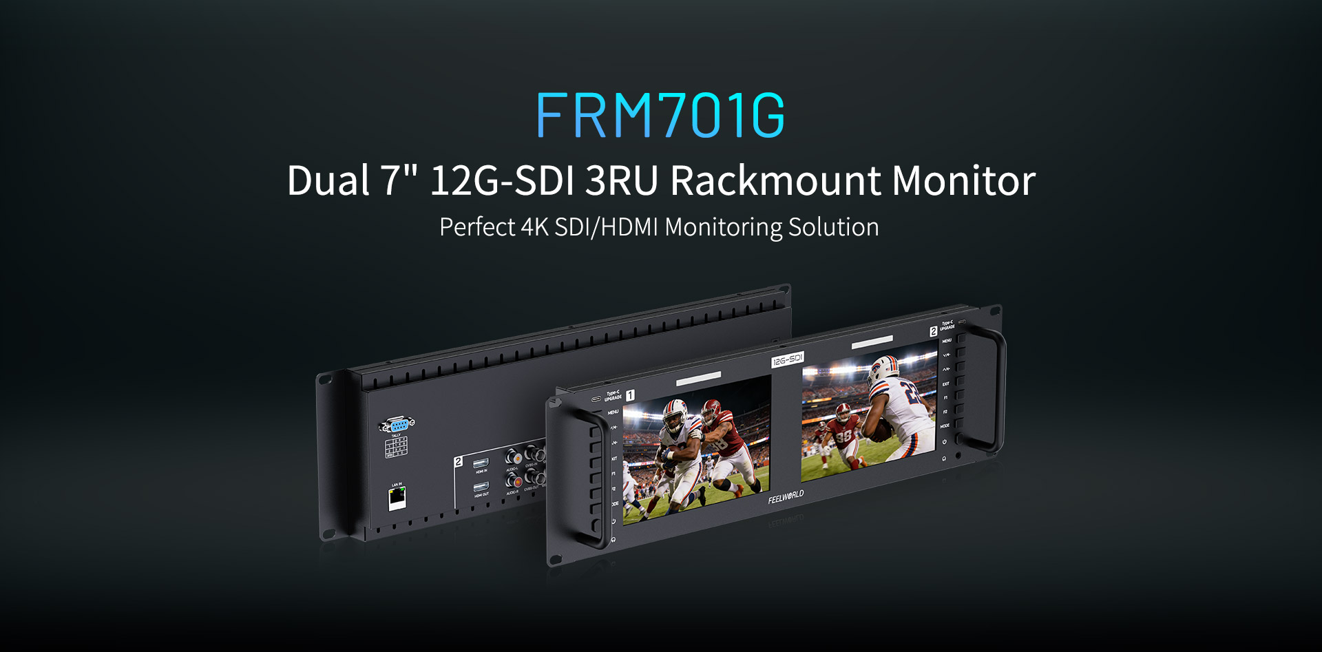Feelworld FRM701G 7-Zoll-Doppel-Rack-Monitor