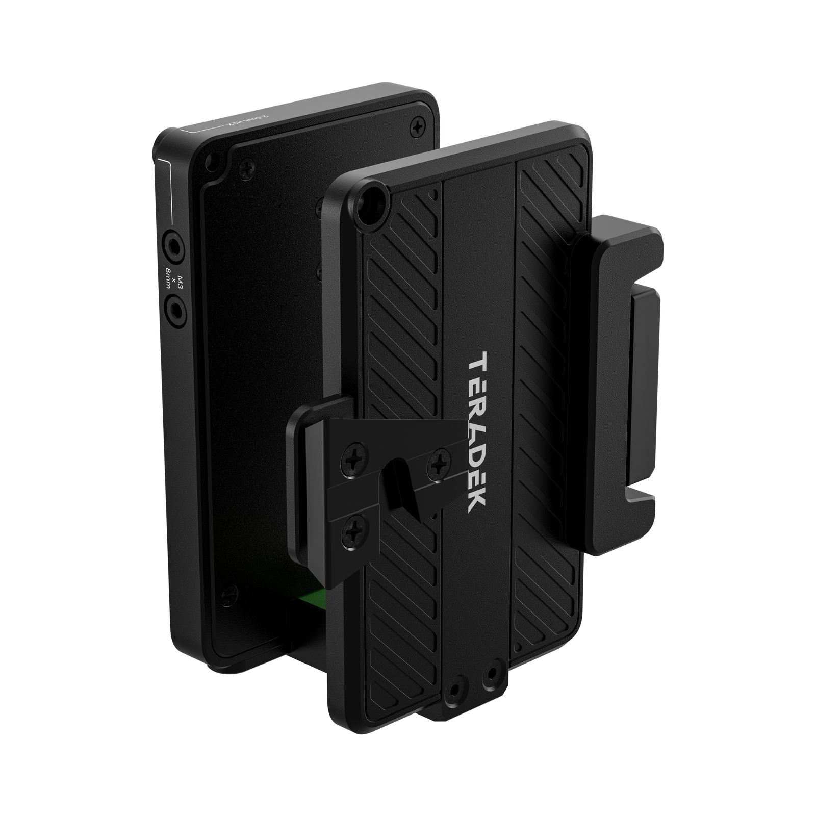 Teradek Bolt 7 Battery Cradle RX V-Mount in vorderer Dreiviertelansicht