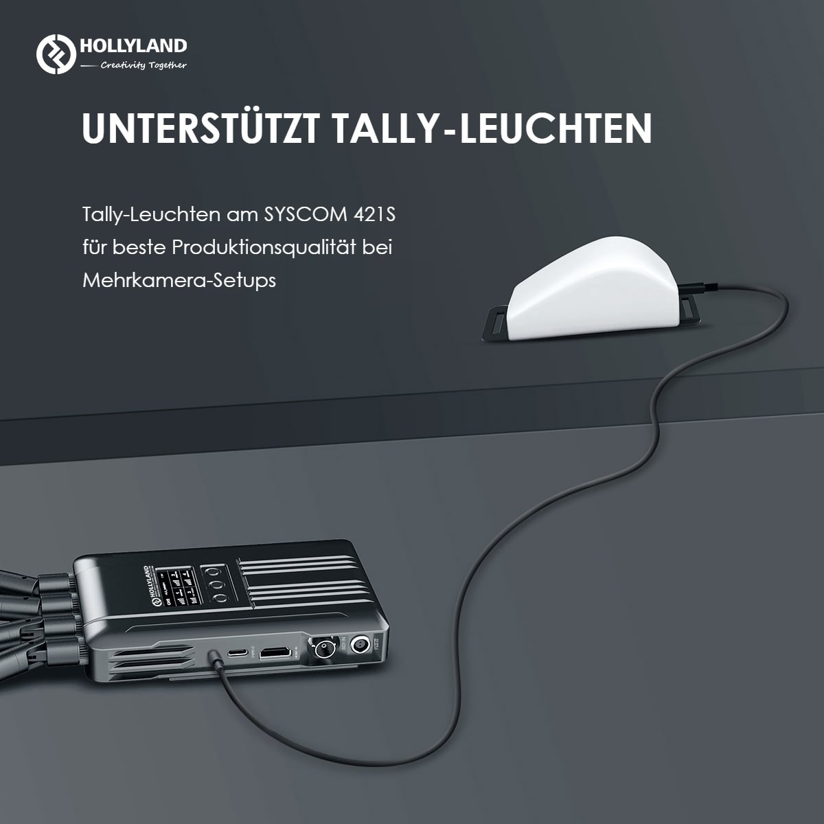 Hollyland Syscom 421S Sender – Tally bis zur Kamera
