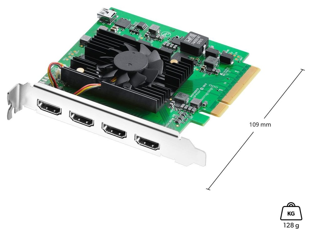 DeckLink Quad HDMI Recorder – Abmessungen und Einbau