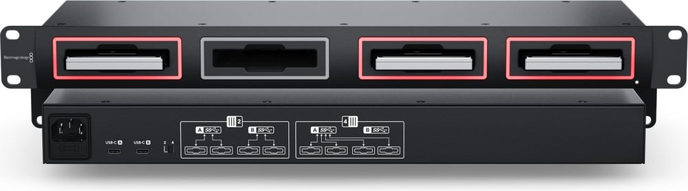 Blackmagic Design MultiDock 10G – Rack-Design aus Metall