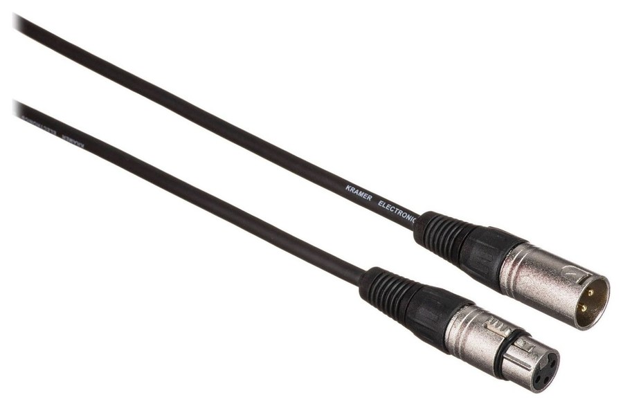 Kramer XLR-Quad-Kabel, 0,3 m – XLR-Stecker und XLR-Buchse