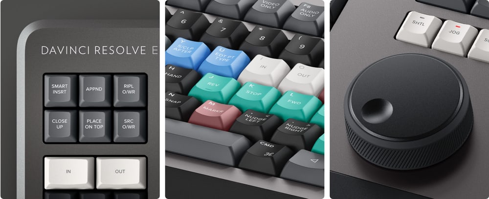 DaVinci Resolve Editor Keyboard – Metallgehäuse und robuste Tasten
