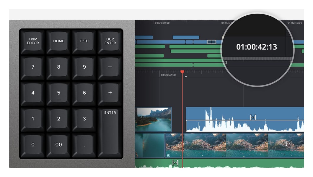 DaVinci Resolve Editor Keyboard – Timecode-Tastenblock