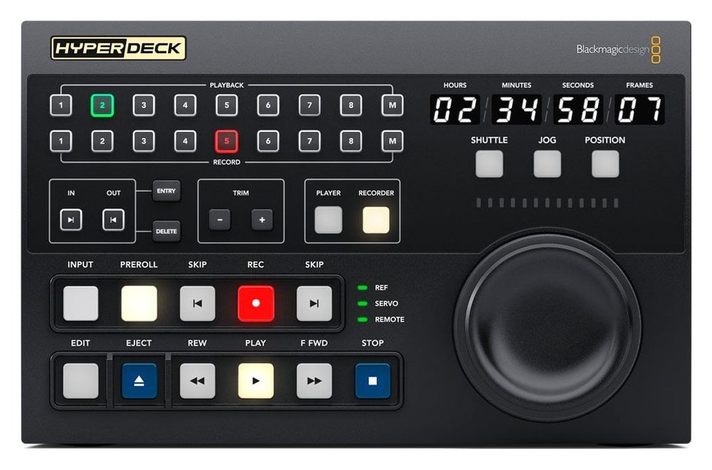 HyperDeck Extreme Control – Traditionelle Bedienung eines Broadcast-Rekorders