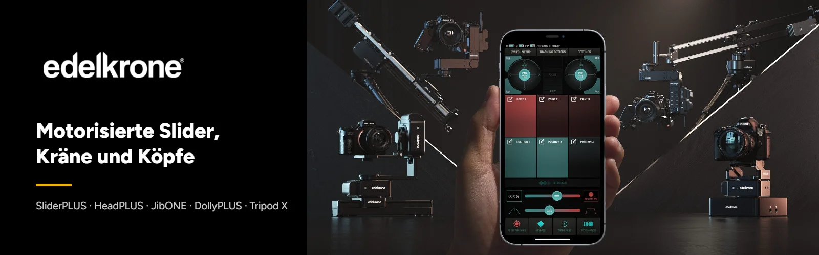 edelkrone – motorisierte Slider, Kräne und Köpfe