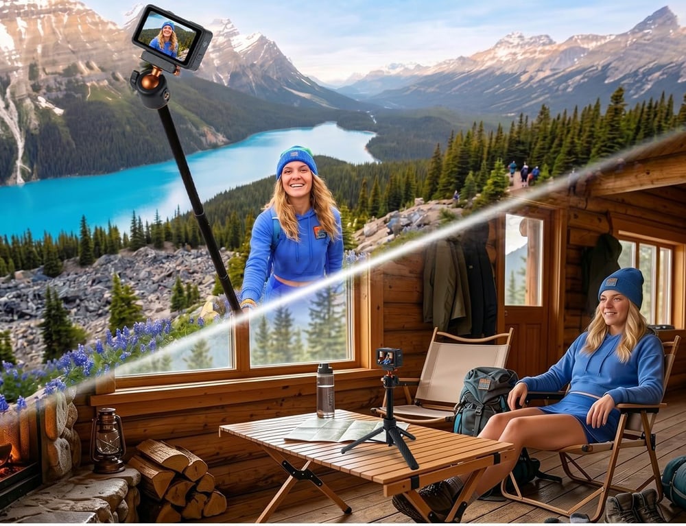 Selfie-Stick und Stativ für unterwegs