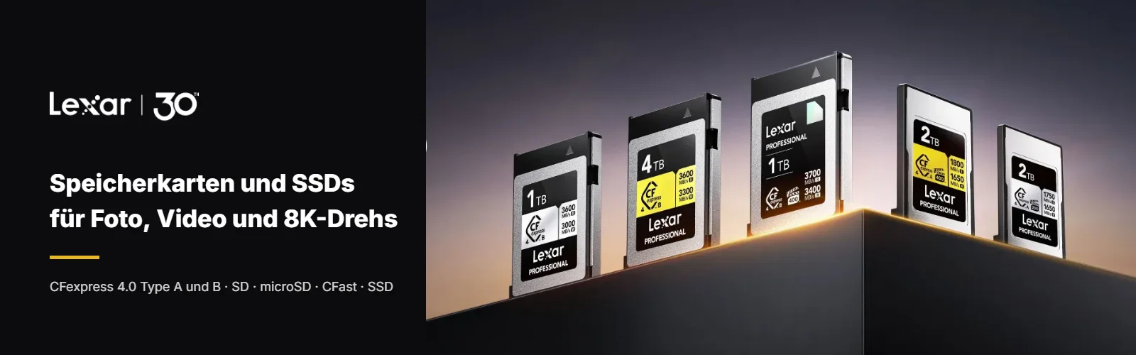 Lexar – Speicherkarten und SSDs