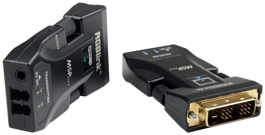 Sender und Empfänger direkt im DVI-Stecker