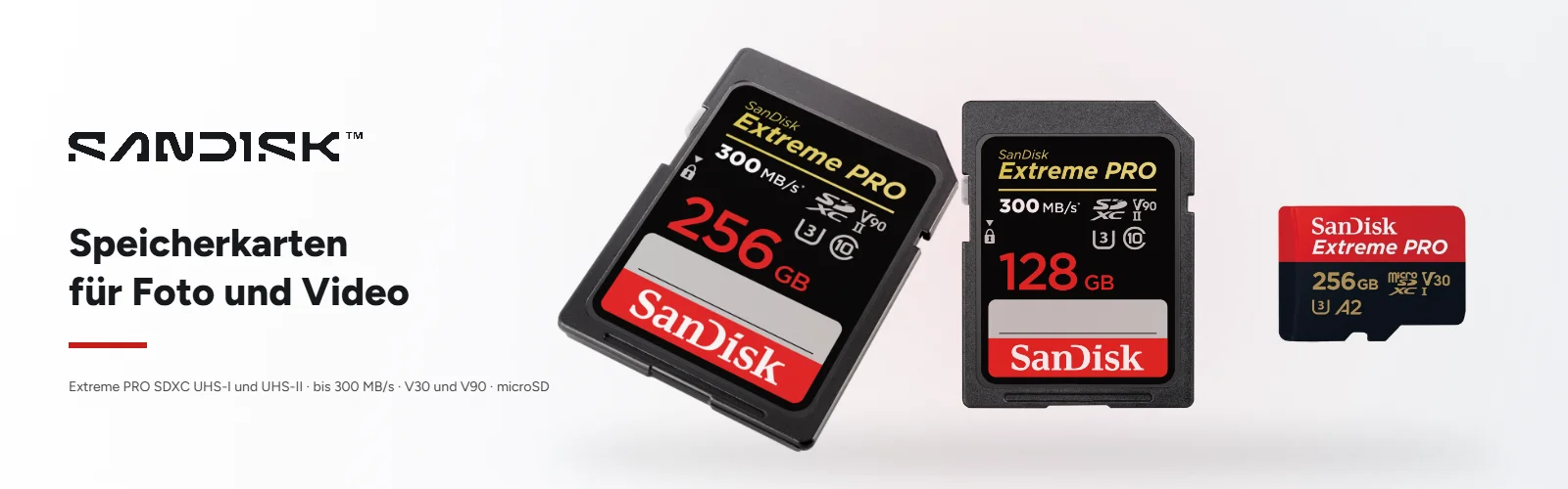 SanDisk – Extreme PRO Speicherkarten für Foto und Video