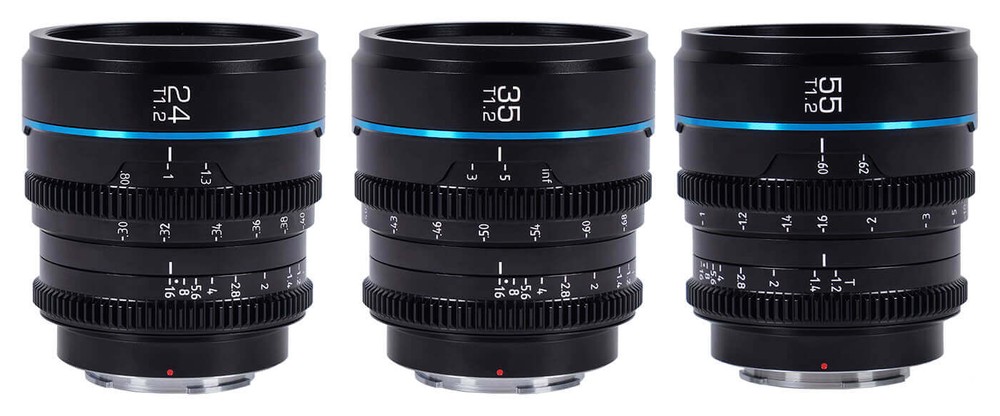 Sirui Nightwalker 24 mm T1,2 S35 manuelles Cine-Objektiv (Fujifilm X, Schwarz) – Ein einheitliches Set