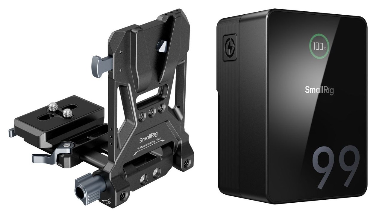 V-Mount-Akku mit 99 Wh und Faltplatte