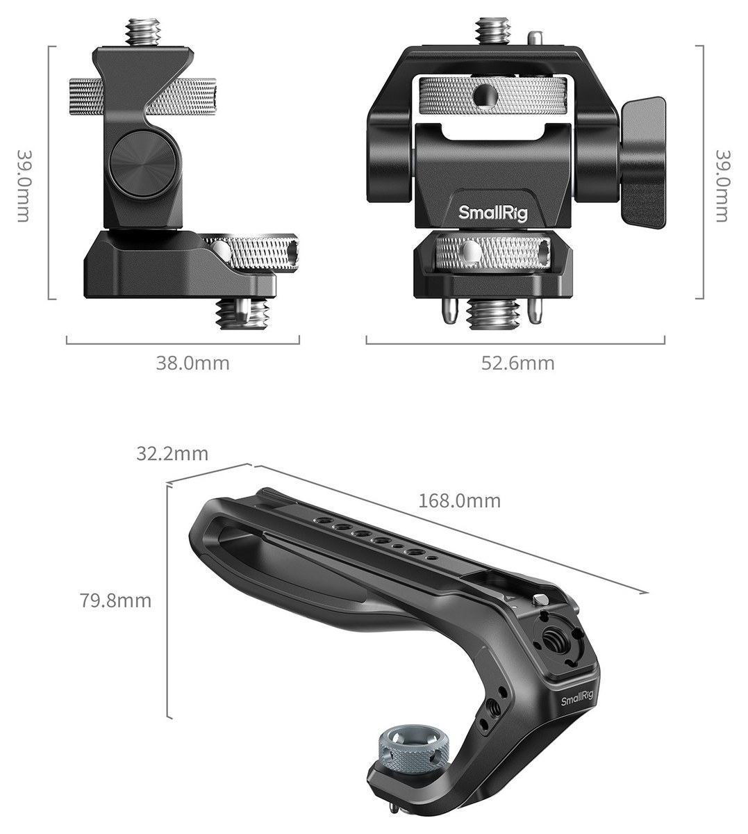 ARRI-Tragegriff mit drehbarer Monitorhalterung