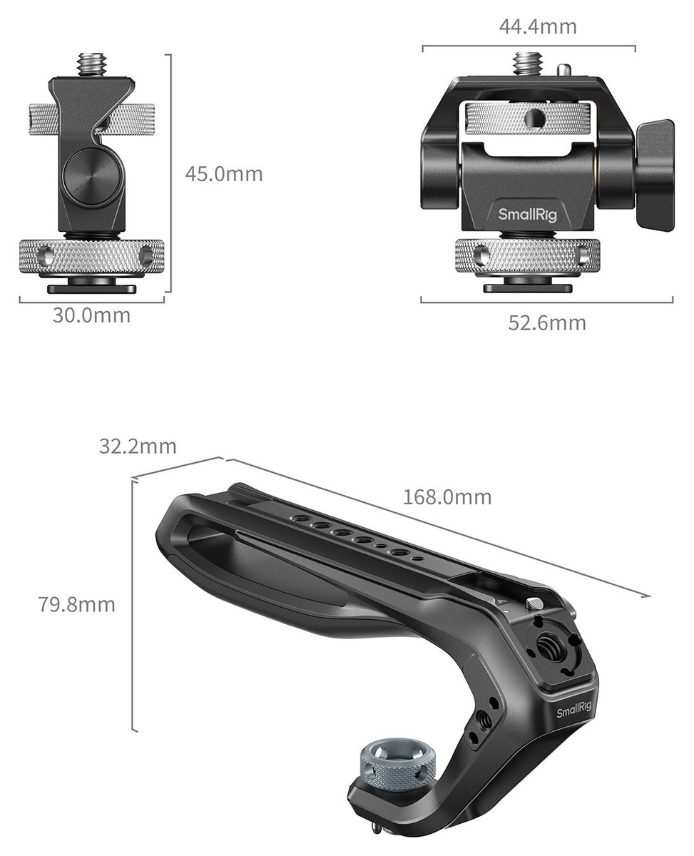 ARRI-Tragegriff mit neigbarer Monitorhalterung
