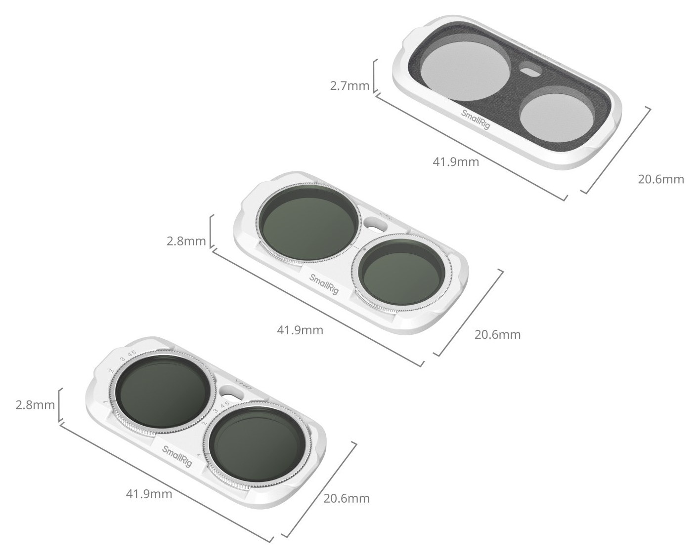 Drei Magnetfilter für die Insta360 Luna Ultra