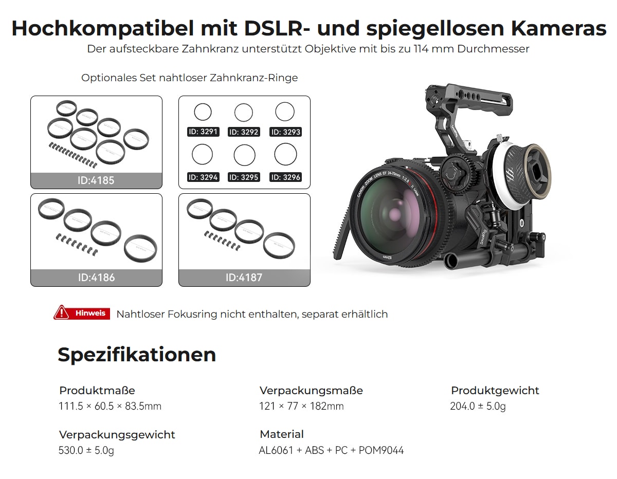 SmallRig mini Follow Focus F40 3010C