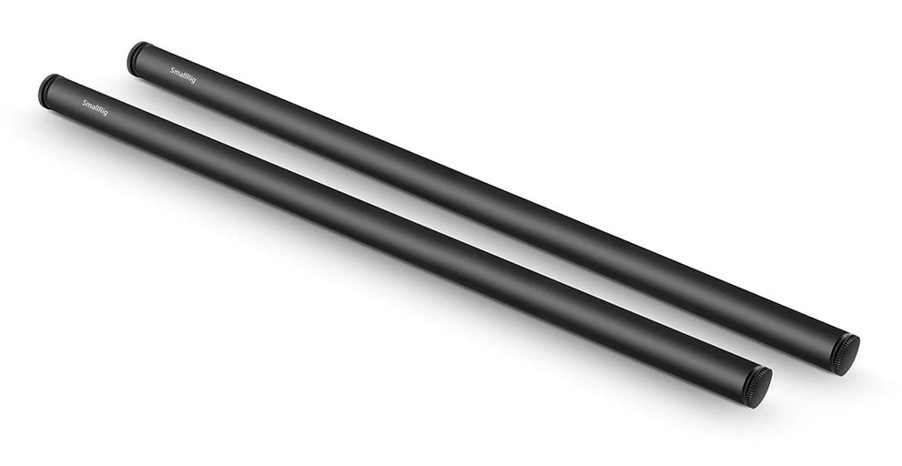 2pcs 15mm Black Aluminum Alloy Rod (M12-40cm) 16inch