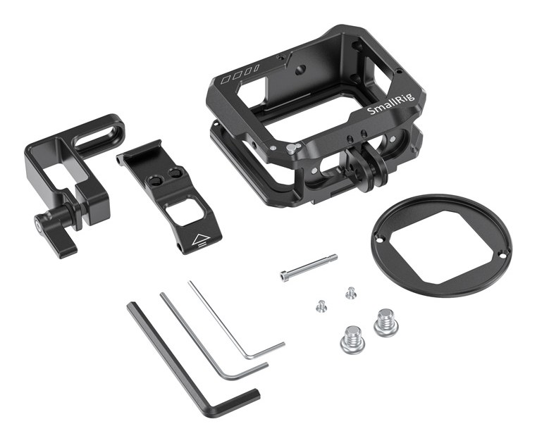 Vlogging Cage and Mic Adapter Holder for GoPro HERO8 Black