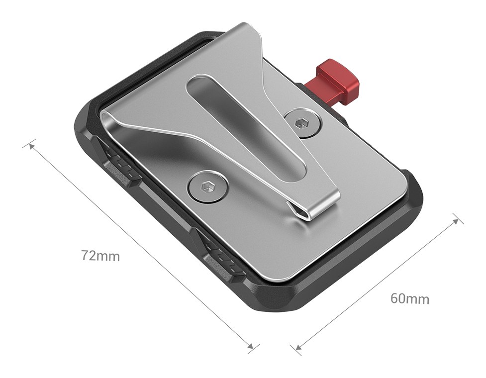 Mini V Mount Battery Plate with Belt Clip
