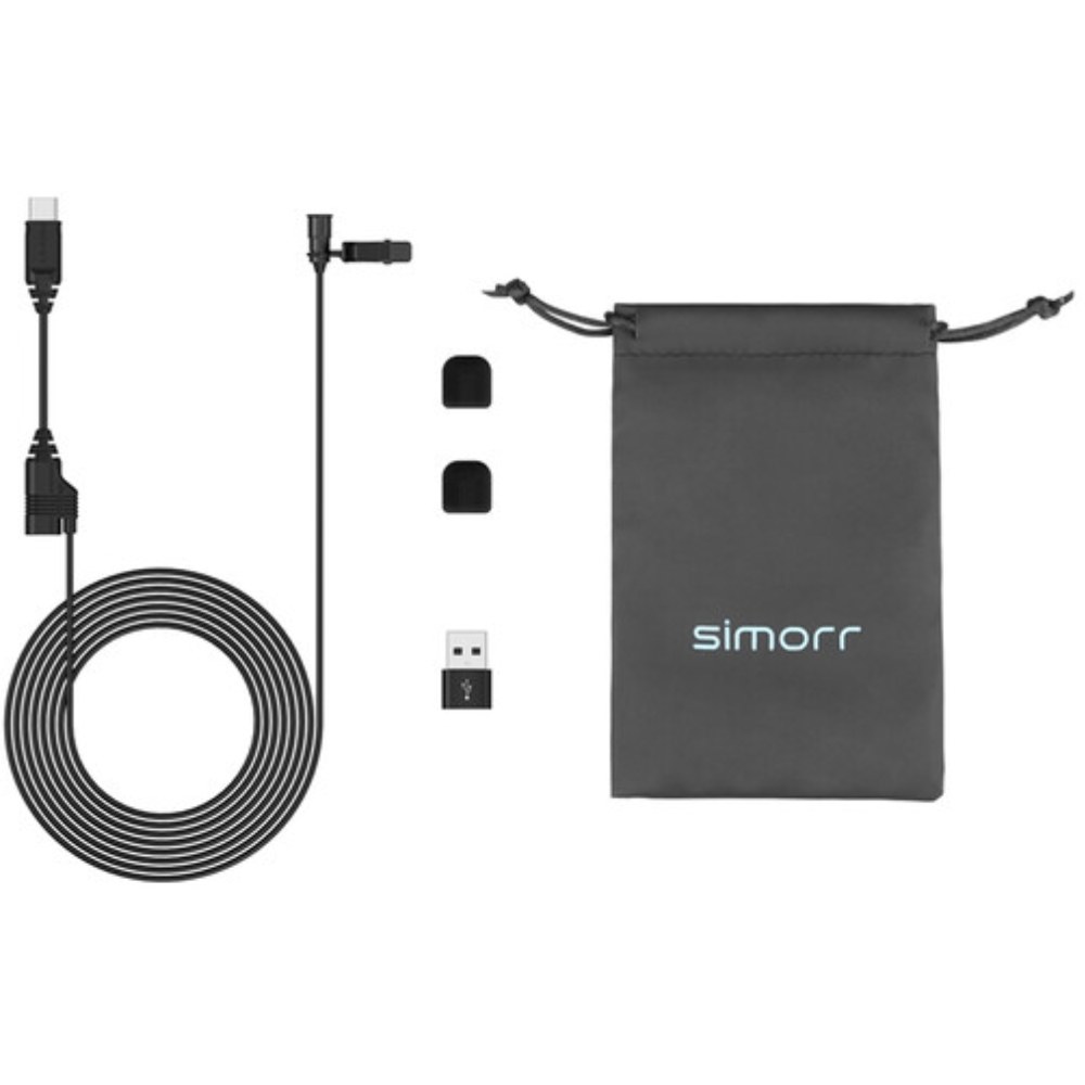 Simorr Wave L2 Lavalier Microphone for USB Type-C Devices (Black)
