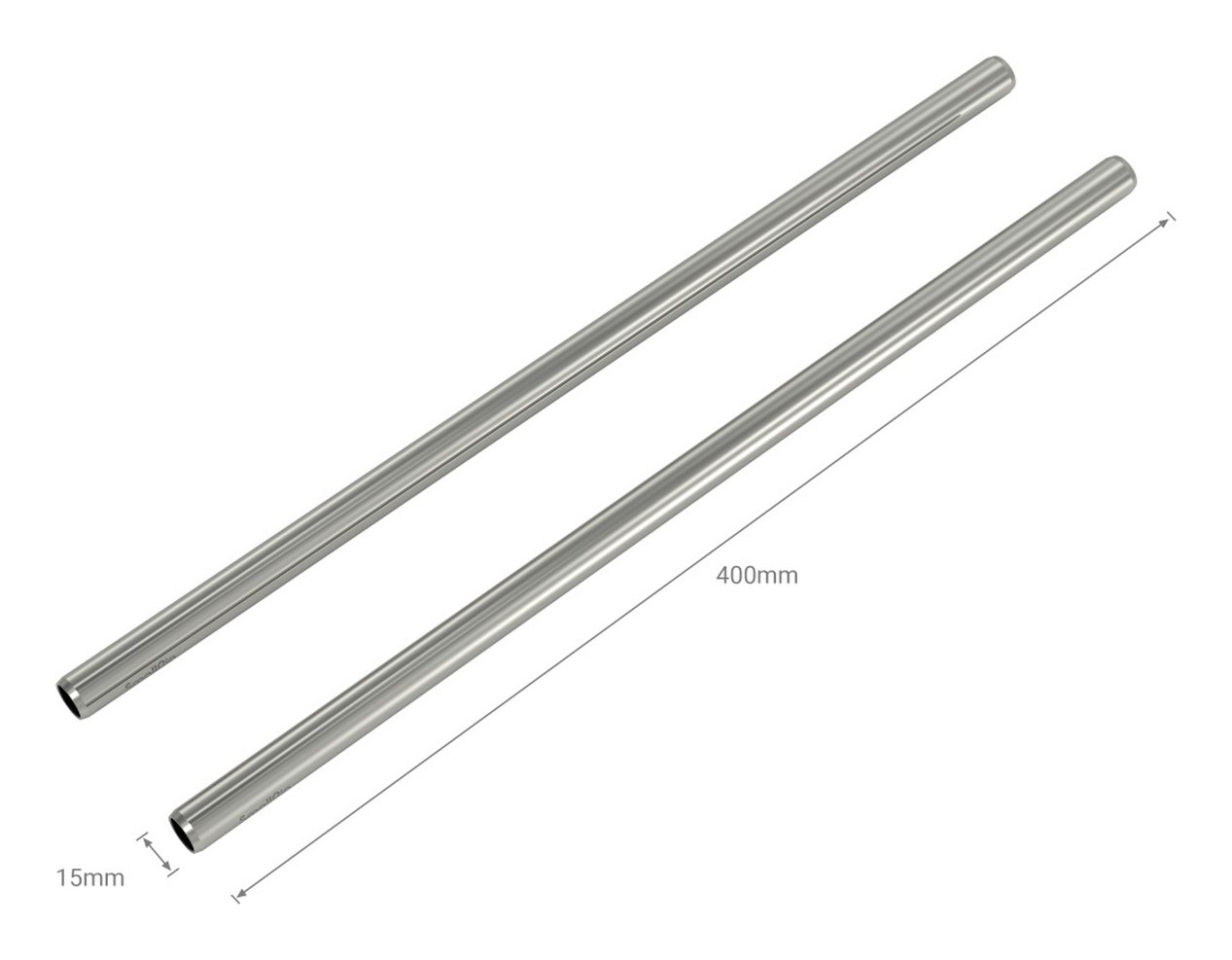 15mm Edelstahlstange - 40cm 16″ (2 Stück)