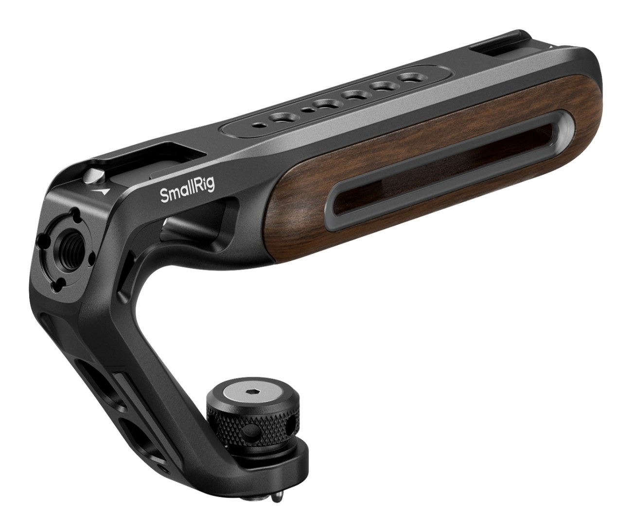 Wooden Top Handle with 1/4''-20 and ARRI 3/8''-16 Locating Screw