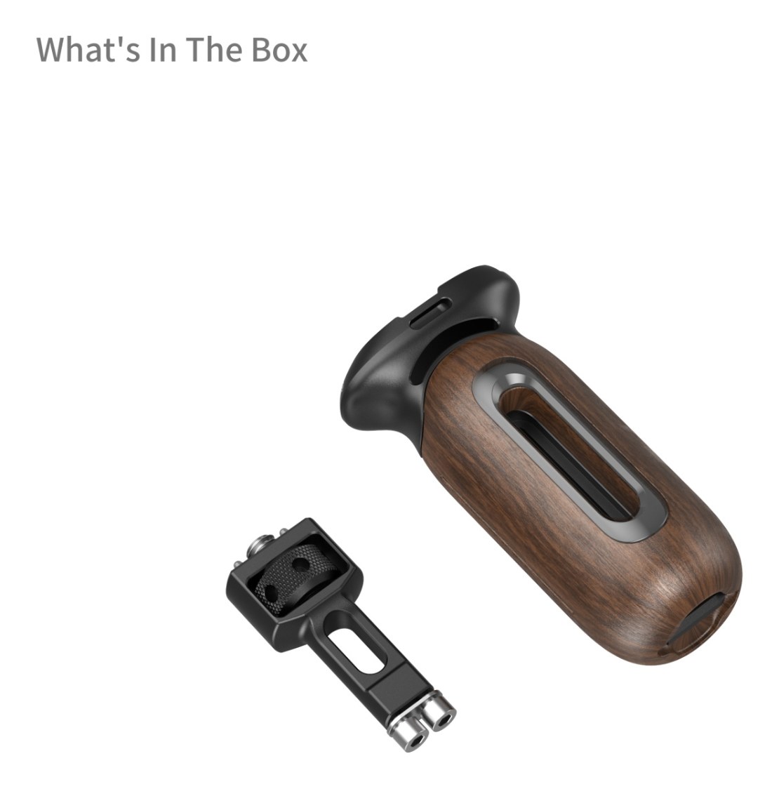 Wooden Side Handle with 1/4″-20 & 3/8''-16 ARRI Locating Screws