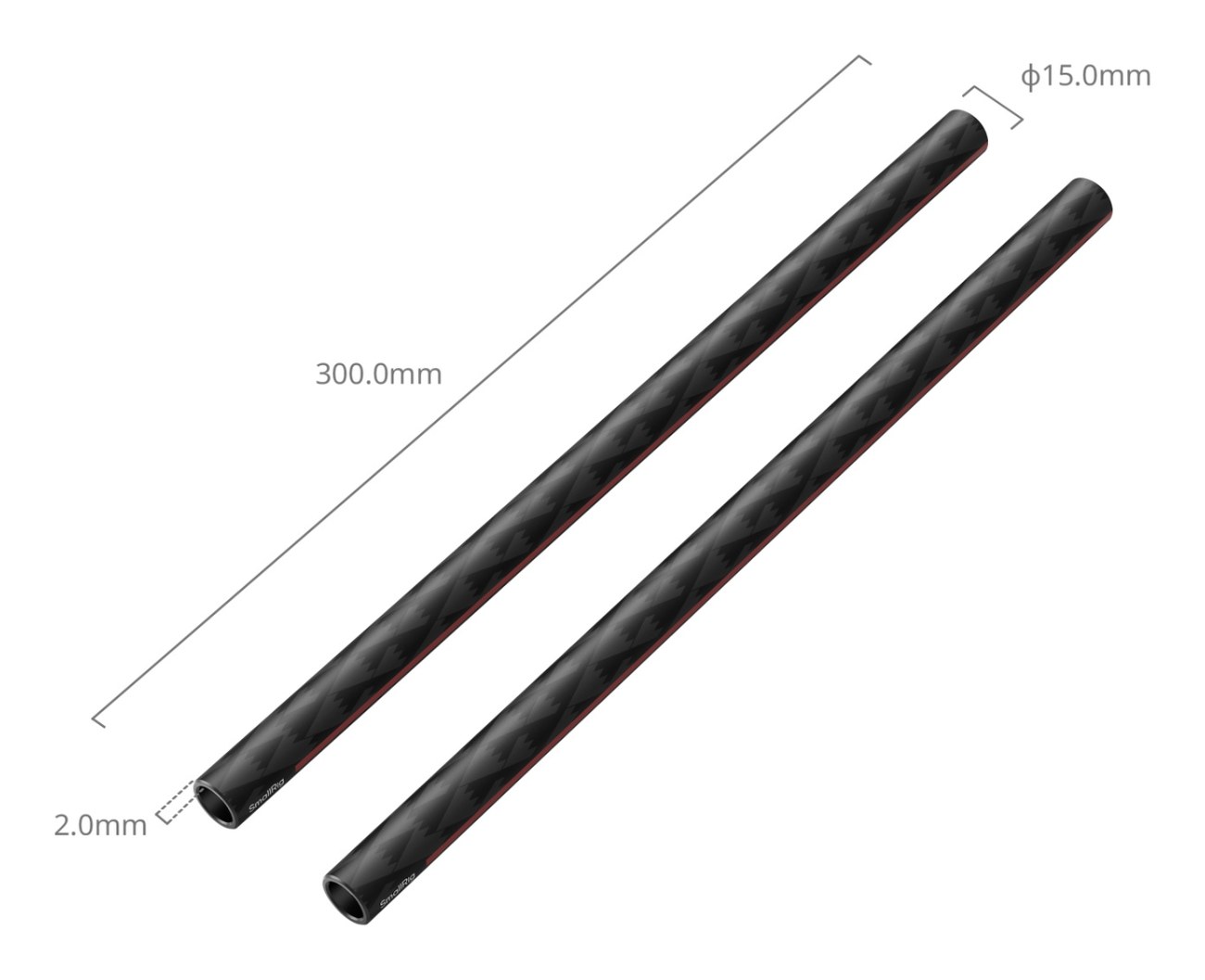 15mm Carbon Fiber Rods (Pair, 12″)