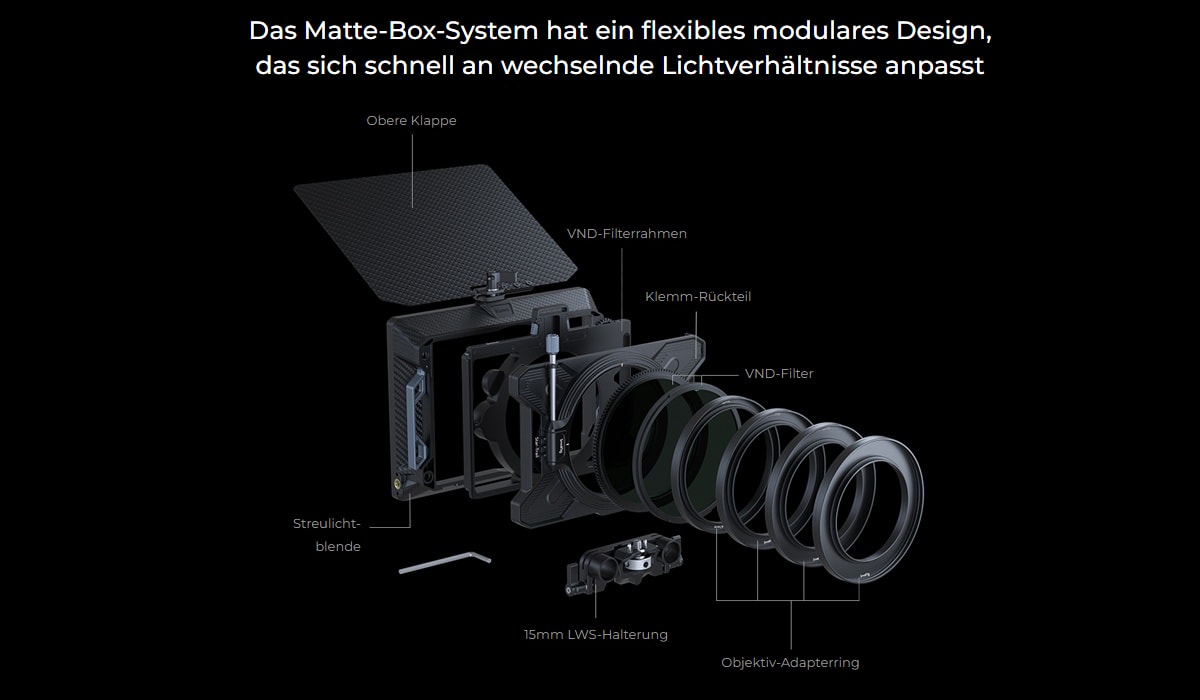 SmallRig Multifunctional Modular Matte Box 95mm VND Kit 3645