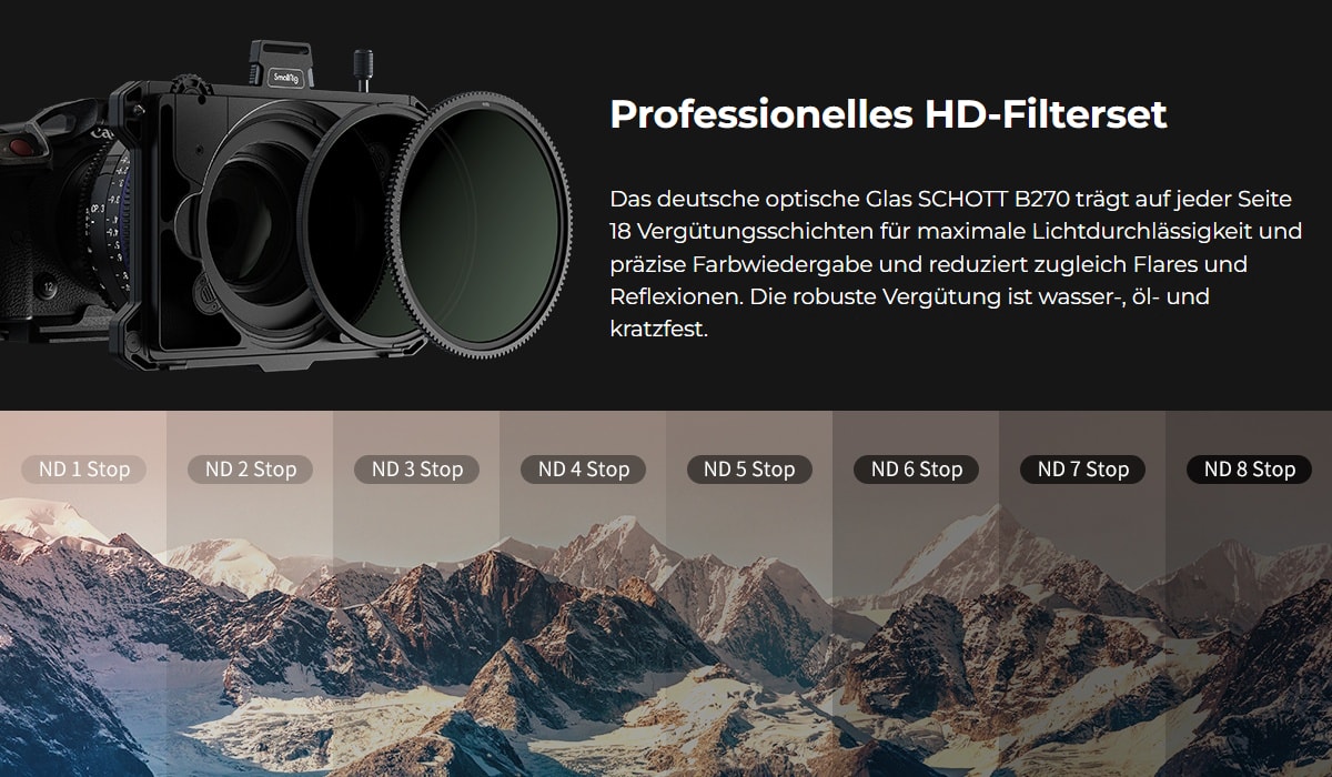SmallRig Multifunctional Modular Matte Box 95mm VND Kit 3645