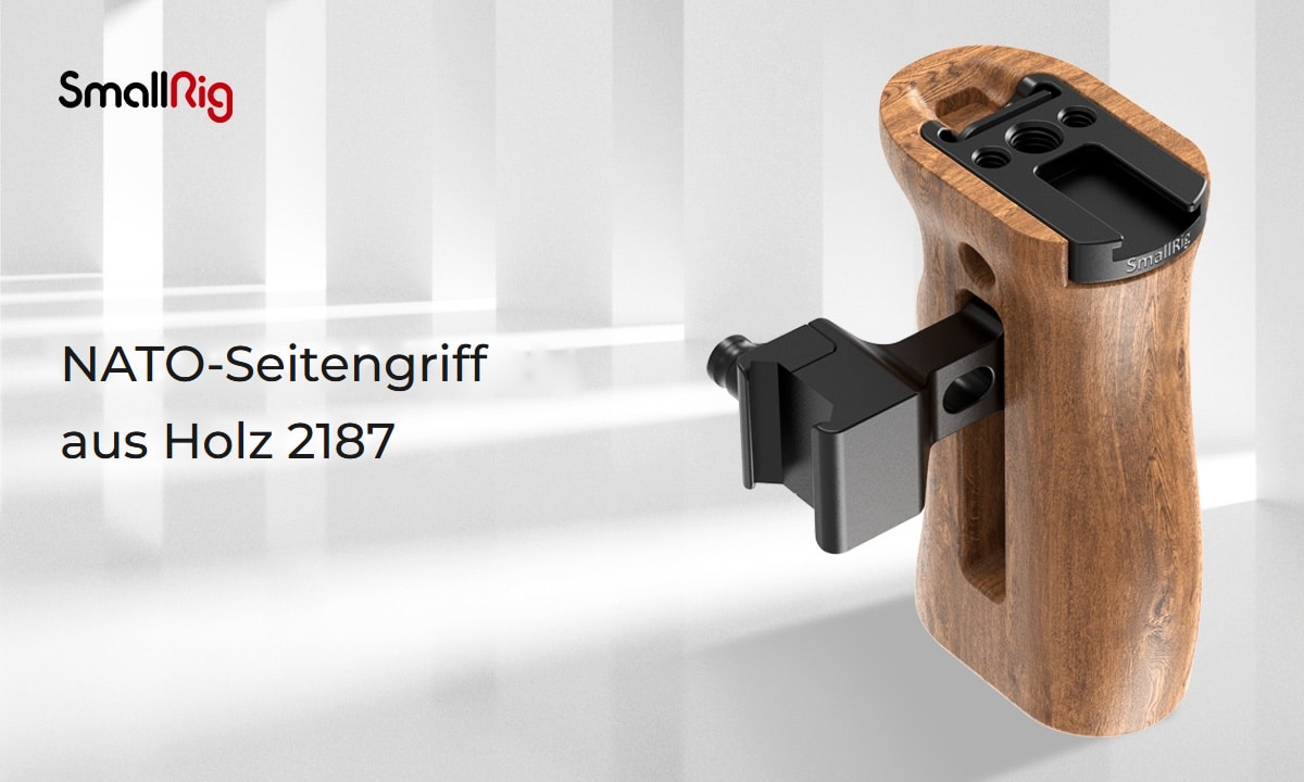 SmallRig Wooden Side Handle with NATO Clamp 2187C
